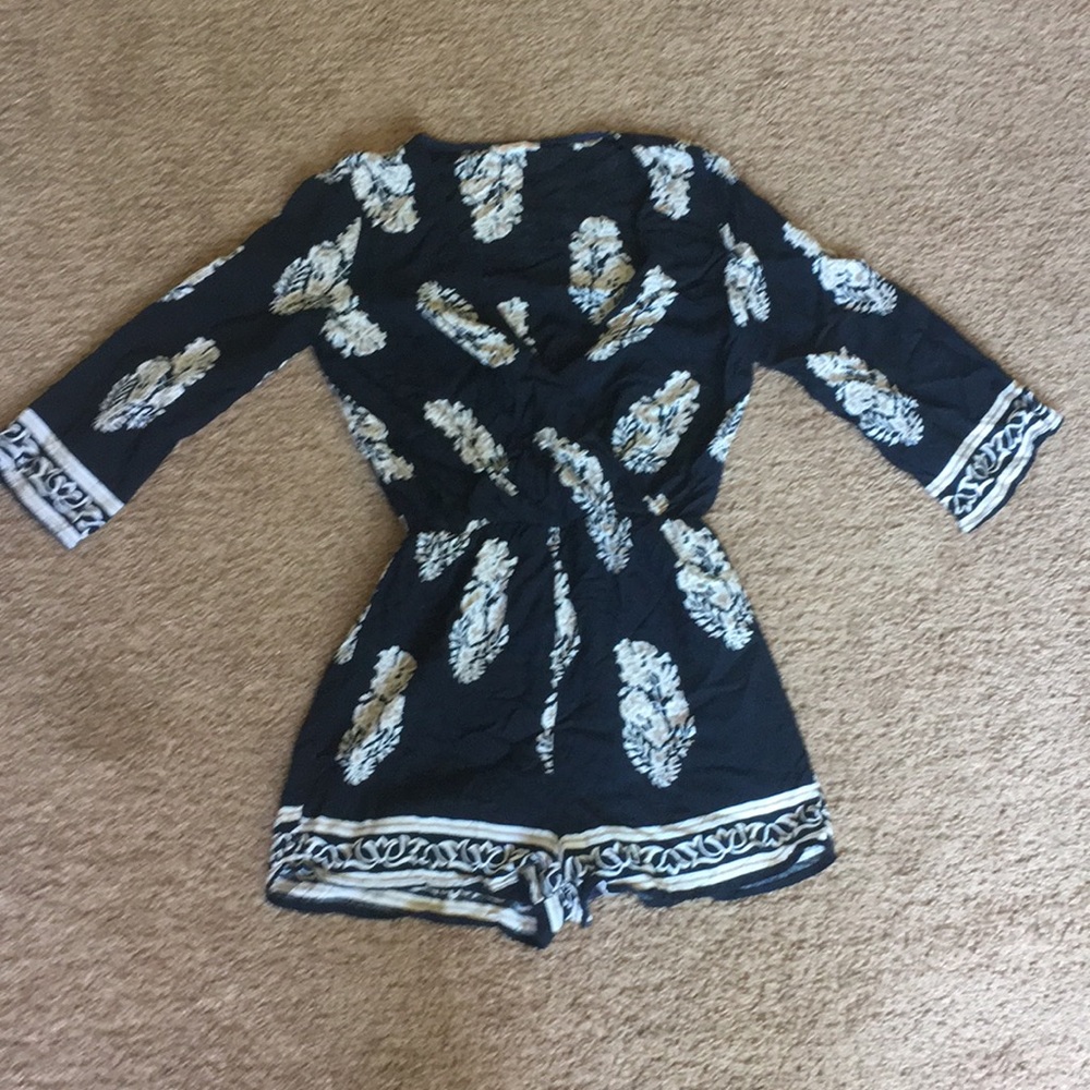 Agaci Leaf Print Romper